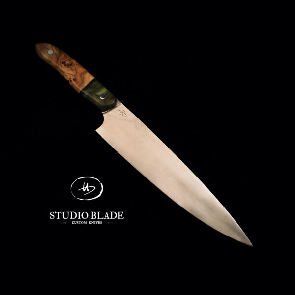 carbon steel chef knife made by Studio Blade