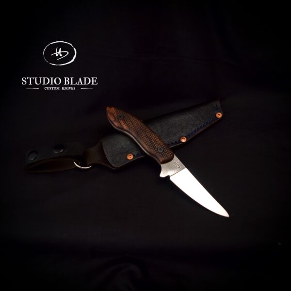 Turkish Walnut Hubert hunting knife Studio Blade Elmax steel